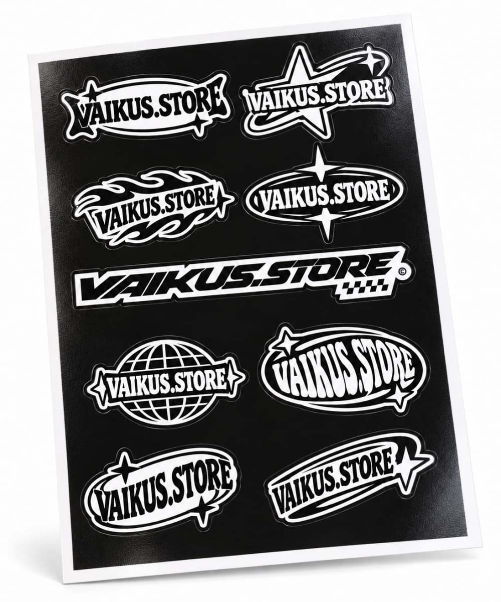 VAIKUS.STORE Logo Sticker Sheet 9-Piece